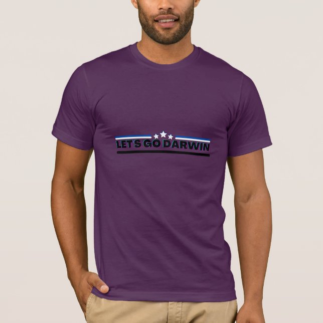 Let's Go Darwin Simple Phrase T-shirt (Front)