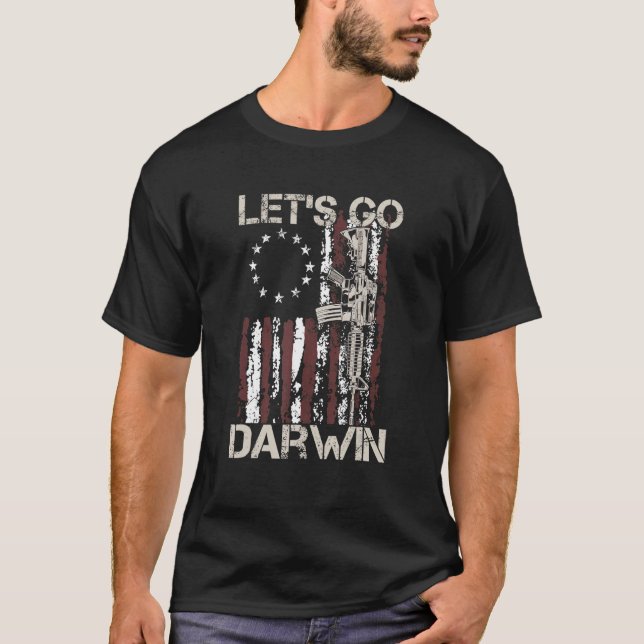 Let's Go Darwin Tee Conservative Anti Liberal Us F (Front)