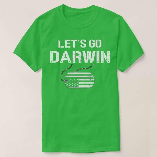Lets Go Darwin USA Flag T-Shirt (Design Front)