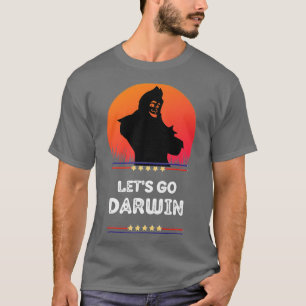 Let's Go Darwin USA Flag Vintage Bigfoot Sasquatch T-Shirt