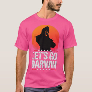 Let's Go Darwin USA Flag Vintage Bigfoot Sasquatch T-Shirt