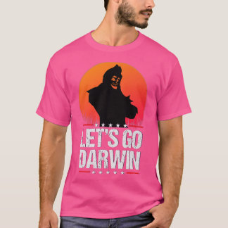 Let's Go Darwin USA Flag Vintage Bigfoot Sasquatch T-Shirt