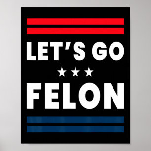 Let's Go Felon Pro Trump Elon - Conservative Patri Poster