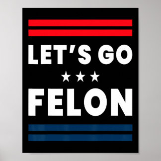 Let's Go Felon Pro Trump Elon - Conservative Patri Poster