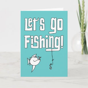 Let's go fishing (You colour it!) Card