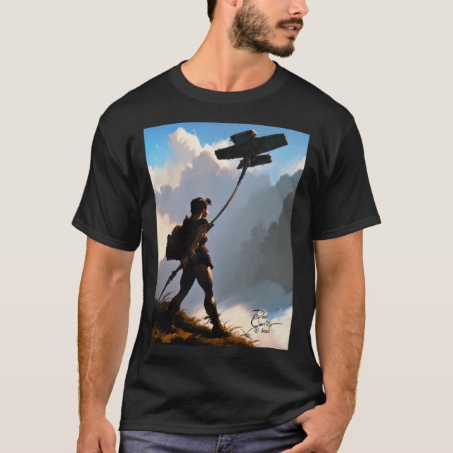 Let's Go Fly a Kite by Don Castillo Artist on FB T-Shirt (Front)