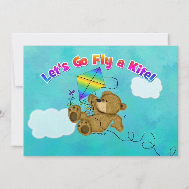 Let's Go Fly A Kite Invitation (Front)