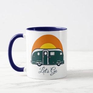 Let's Go! Fun Vintage Camper RV Mug
