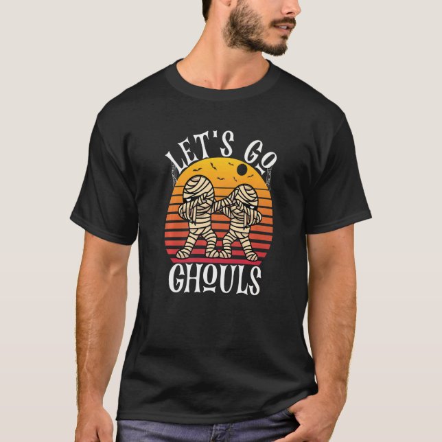 Let's Go Ghouls Dabbing Ghost Scary Halloween Cost T-Shirt (Front)