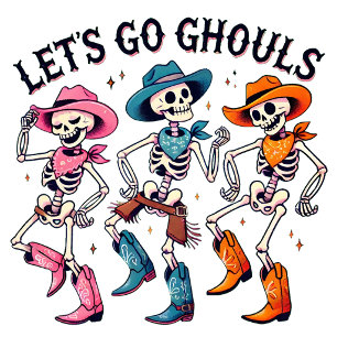 Let's Go Ghouls - Dancing Cowboy Skeletons Sweatshirt
