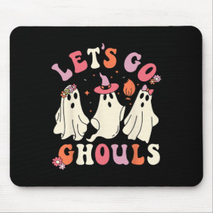 Let's Go Ghouls Fun Ghost Halloween Costume Humour Mouse Pad