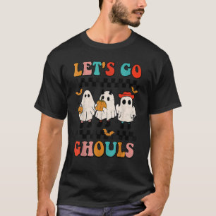 Let's Go Ghouls Groovy Retro Spooky Season Ghost H T-Shirt