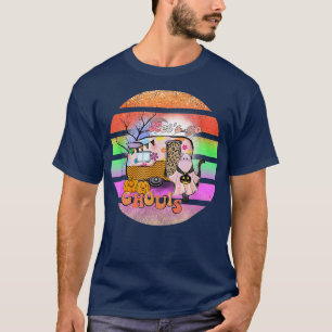 Lets Go Ghouls Halloween Camping Ghost Funny Boho  T-Shirt