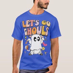 Lets Go Ghouls Halloween Ghost Groovy Retro 70s Hi T-Shirt