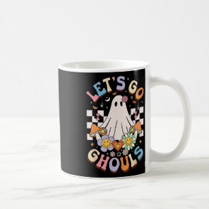 Let's Go Ghouls Halloween Ghost Outfit Costume Ret Coffee Mug