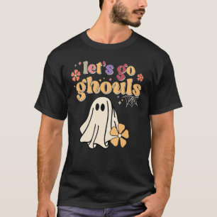 Let's Go Ghouls Halloween Groovy Vintage Ghost Hal T-Shirt