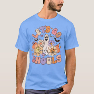 Let's Go Ghouls retro groovy Halloween ghost pumpk T-Shirt