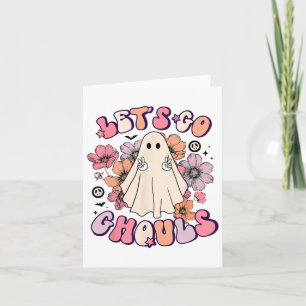 Let's Go Ghouls Retro Halloween Bychelorette Brida Card