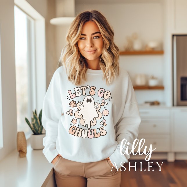Let's Go Ghouls Spooky Ghost Halloween Sweatshirt  (Creator Uploaded)