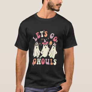 Let's Go Ghouls Spooky Season Retro Groovy Cute Gh T-Shirt