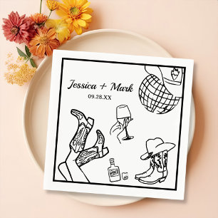 Let's Go Girl Nashville Bachelorette Party Napkin