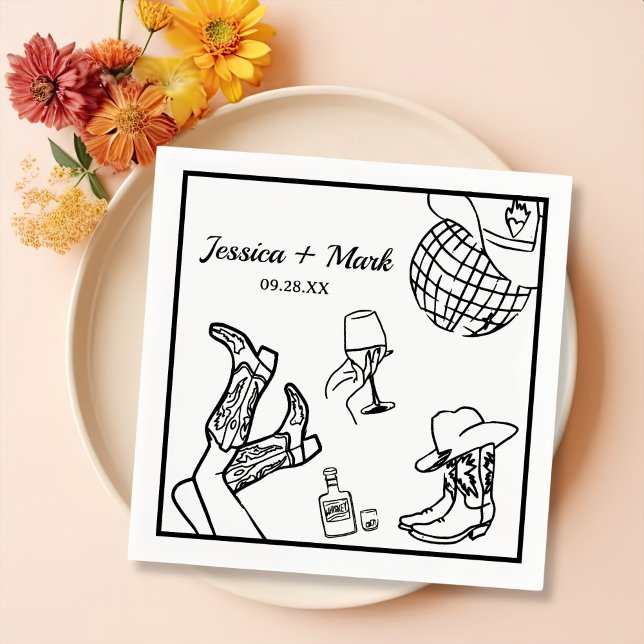 Let's Go Girl Nashville Bachelorette Party Napkin (Creator Uploaded)