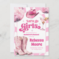 Let's Go Girl Pink Cowgirl Bachelorette Itinerary