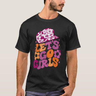 Let's Go Girl Retro Cowgirl Leopard LGBTQ Pride Le T-Shirt
