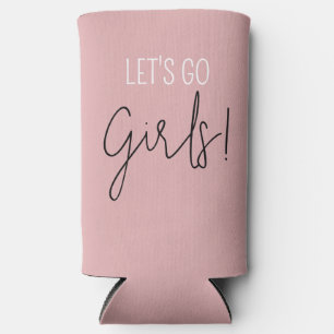 Let's Go Girls Bachelorette Party can coolers. Man Seltzer Can Cooler