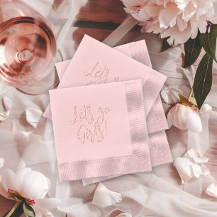 Let's go girls Bridal Shower Bachelorette Foil Napkins