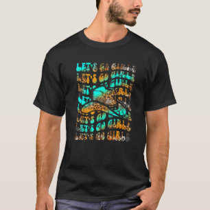 Let's Go Girls Cowgirl Country Western Leopard Tie T-Shirt