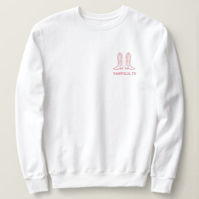 Let's go girls crewneck. Custom to city. Nashville Sweatshirt (Design Front)