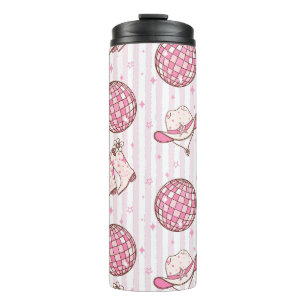 Lets Go Girls Disco Cowgirl Bachelorette Party Thermal Tumbler