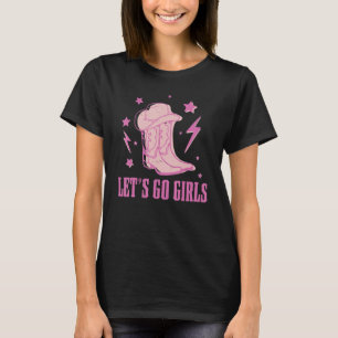 Let's Go Girls Howdy Vintage Western Cowgirl Boots T-Shirt