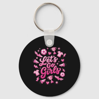 Let's Go Girls Soccer Footll Girl Supporter Player Key Ring