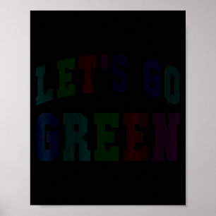 Let's go green school team spirit week war game poster