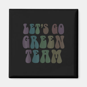 Lets Go Green Team Retro War Game 60s Summer Camp Magnet