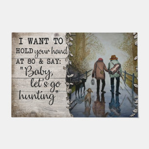 Let's Go Hunting Mat, Hunting Couples Doormat