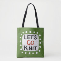 Let's Go Knit Tote Bag