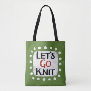 Let's Go Knit Tote Bag