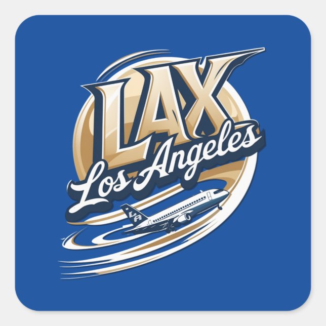 Let's Go LAX Airport Code Sticker (Front)