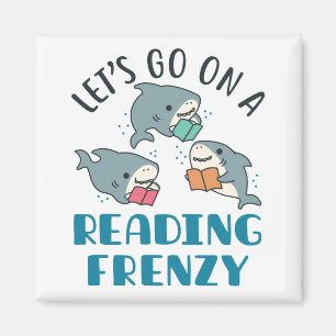 Let's Go On a Reading Frenzy Teacher Shark Magnet