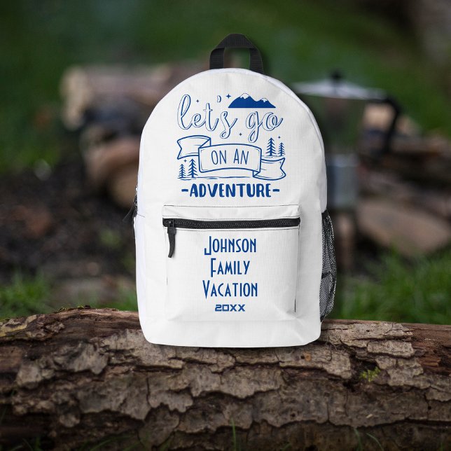 Let's Go on an Adventure Family Vacation Printed Backpack (Creator Uploaded)