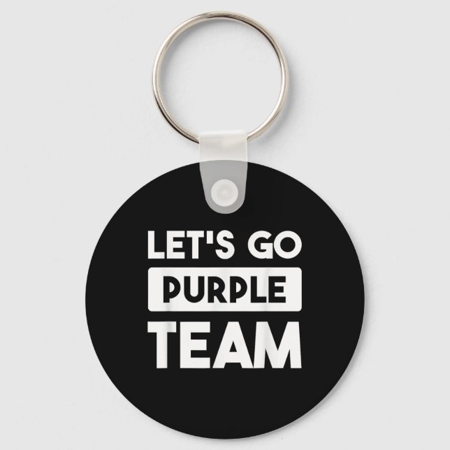 Lets Go Purple Team War Game Competition Summer Ca Key Ring (Front)