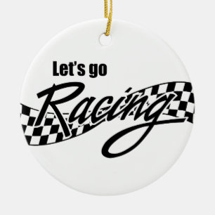 Let's Go Racing Ceramic Tree Decoration