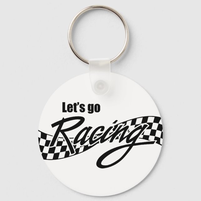 Let's Go Racing Key Ring (Front)