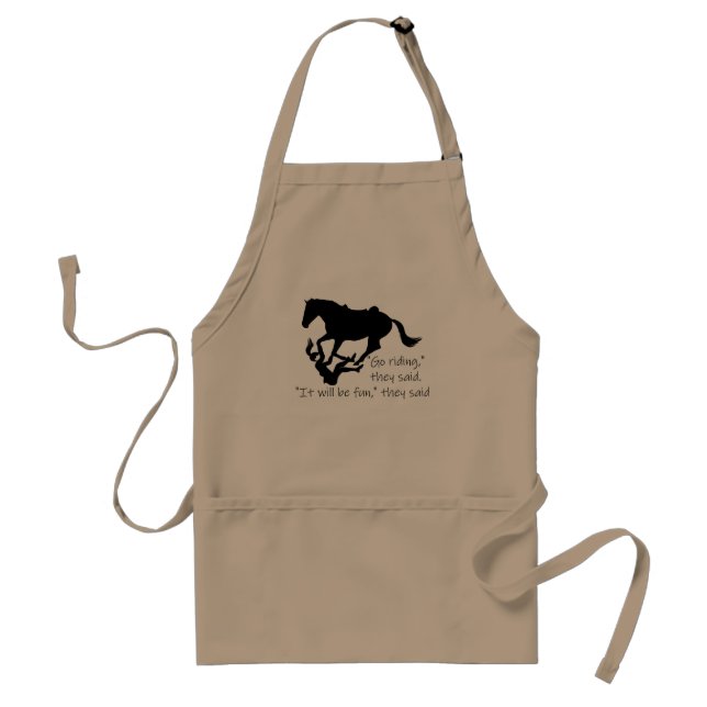 Let's Go Riding Horses Funny Quote Standard Apron (Front)