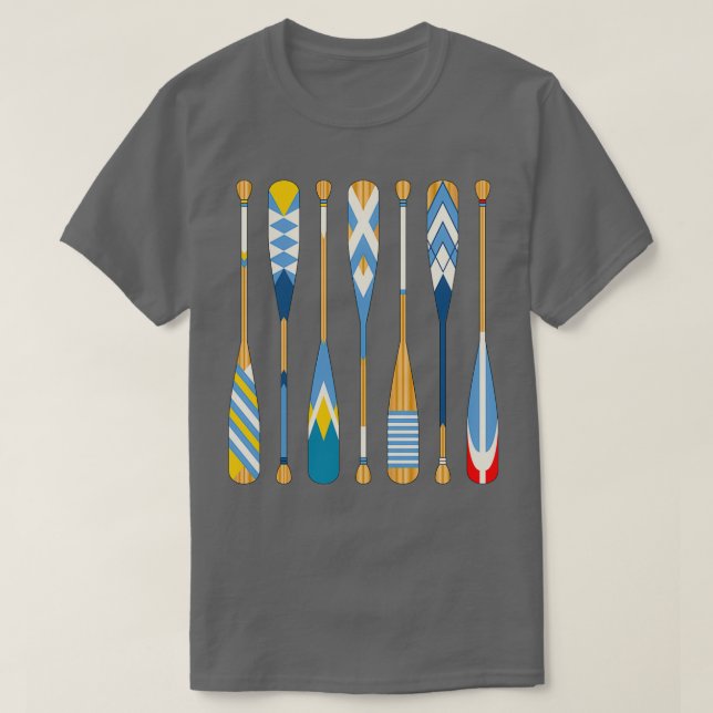 Lets Go Rowing With Our Oars Teal T-Shirt (Design Front)