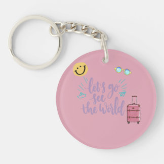 Lets Go see the world Key Ring