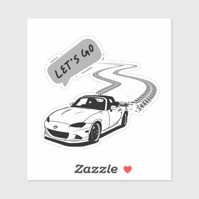 Let's go Sticker Car (Sheet)